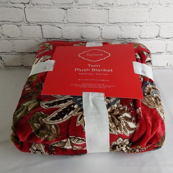 'JOYLAND' by BELK PAISLEY~MERLO PLUSH TWIN SIZE  BLANKET READY FOR GIFTING - Picture 5 of 13